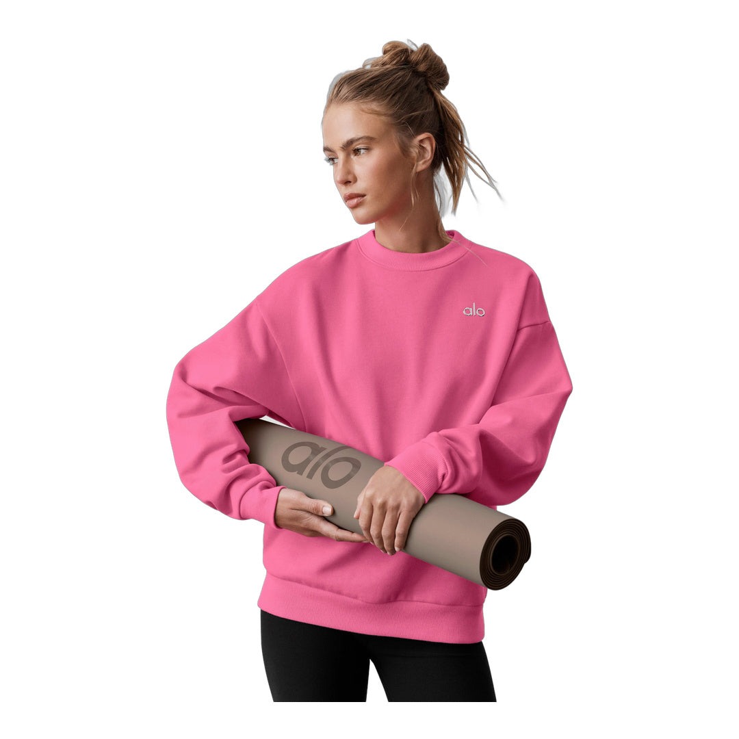 alo Accolade Crew Neck Pullover - Paradise Pink