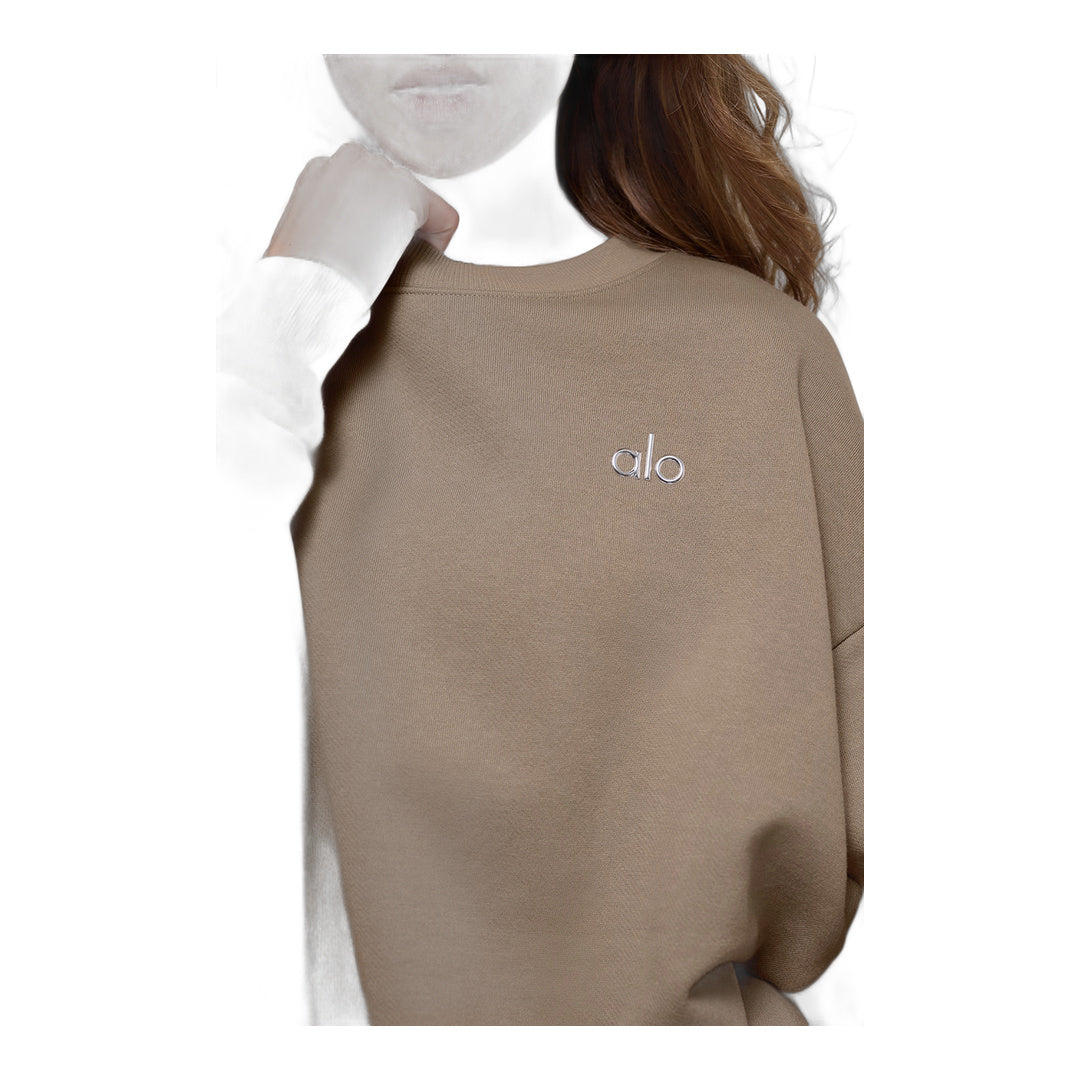 alo Accolade Crew Neck Pullover - Gravel