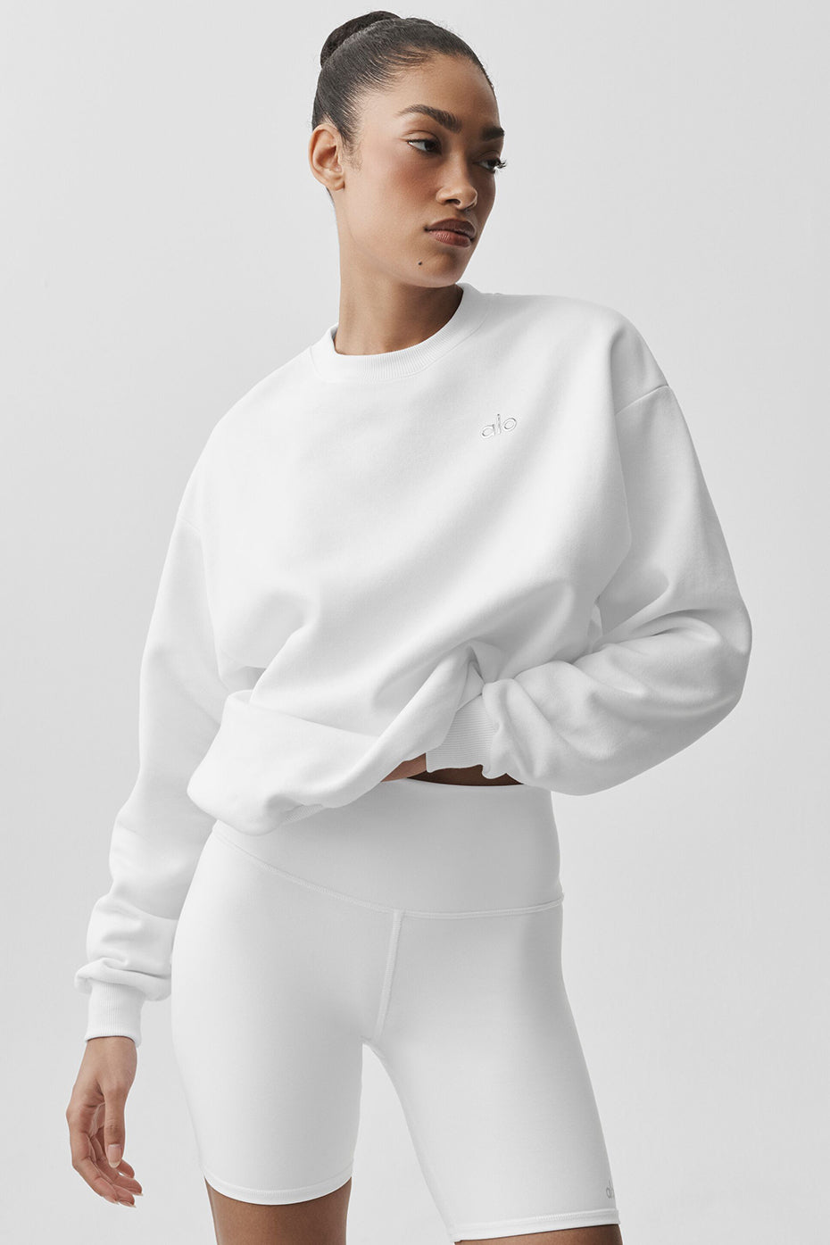 alo Accolade Crew Neck Pullover - White