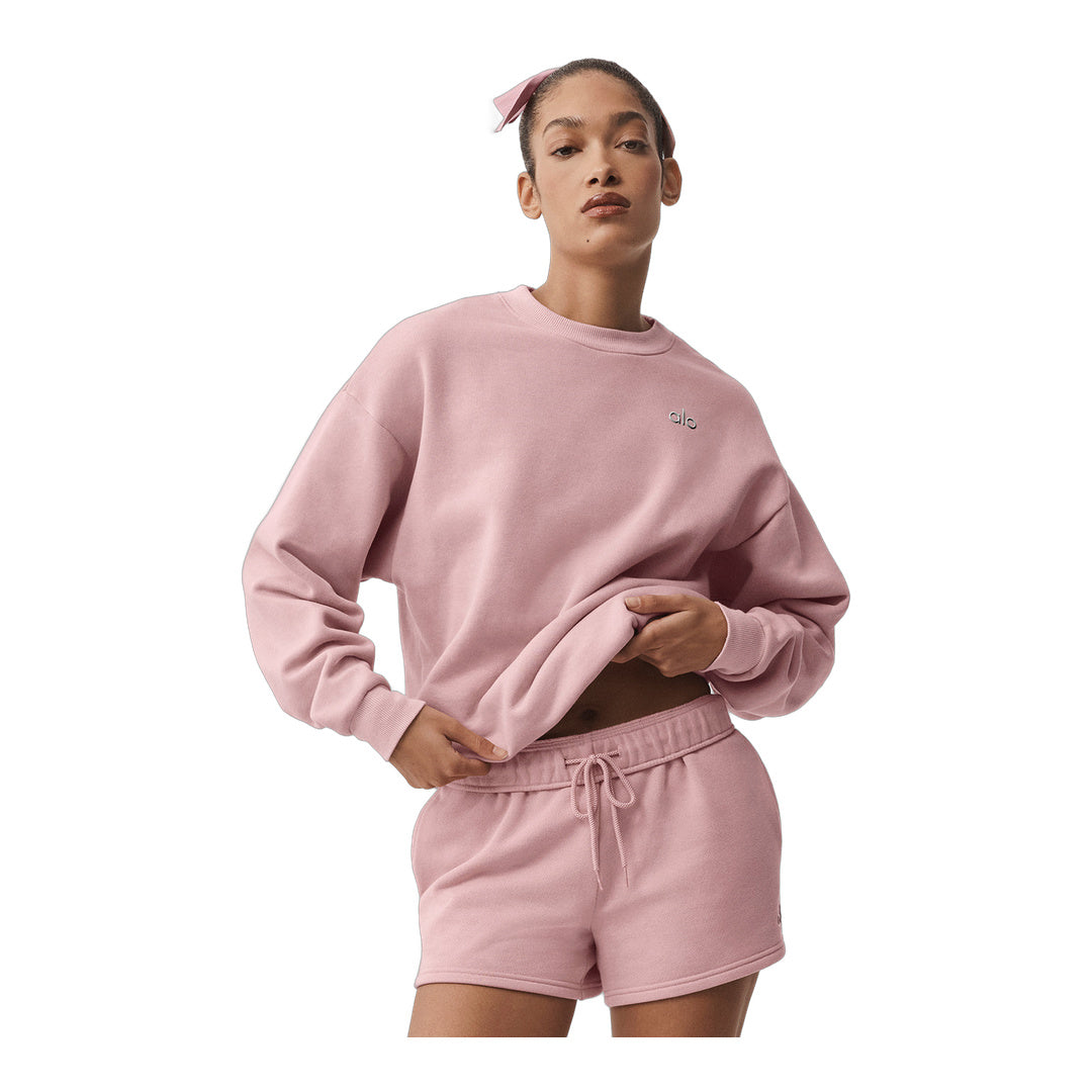 alo Accolade Crew Neck Pullover - Vintage Pink