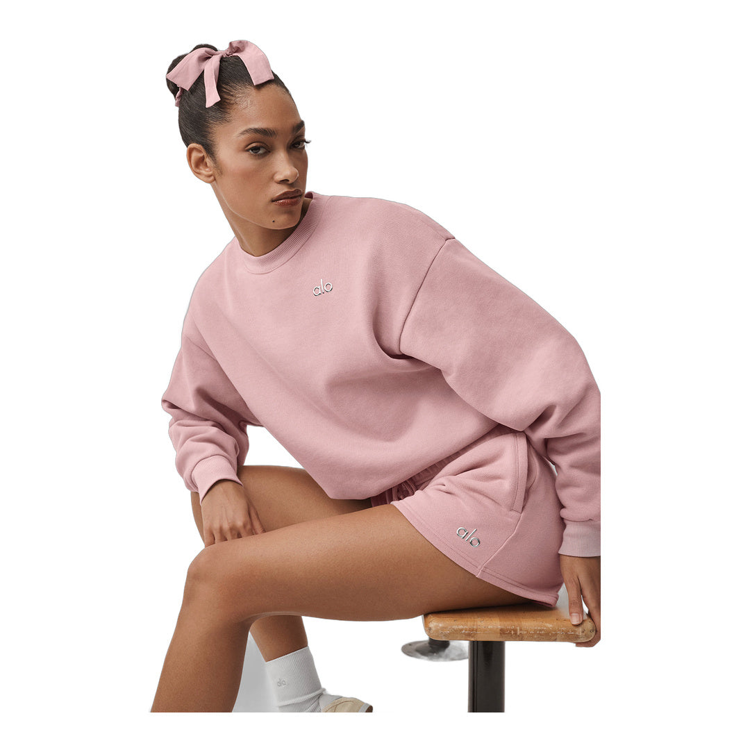 alo Accolade Crew Neck Pullover - Vintage Pink