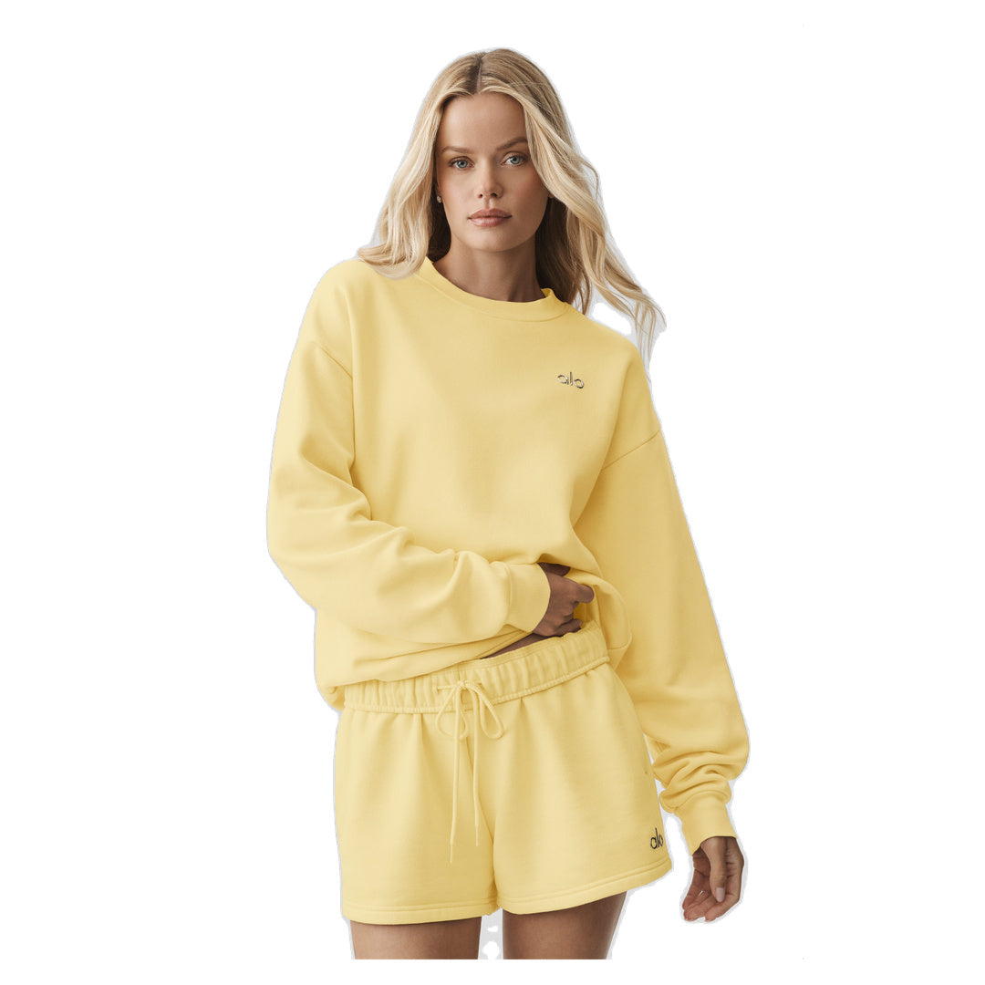 ALO Accolade Crew Neck Pullover - Warm Butter