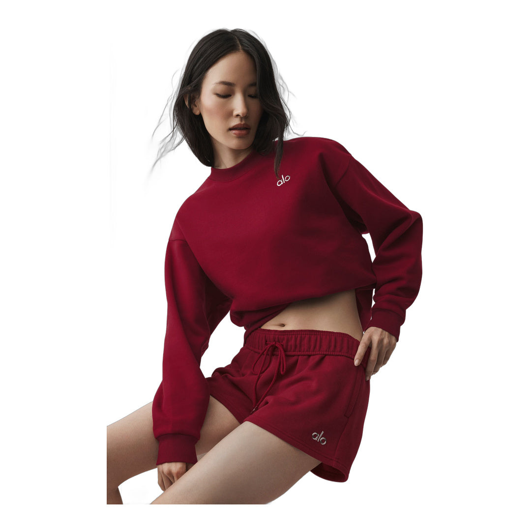 alo Accolade Crew Neck Pullover - Summer Romance Red