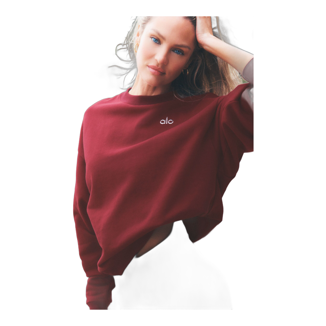 alo Accolade Crew Neck Pullover - Summer Romance Red