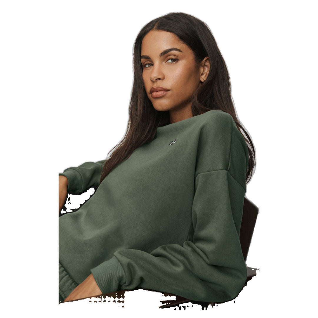 ALO Accolade Crew Neck Pullover - Bamboo Green