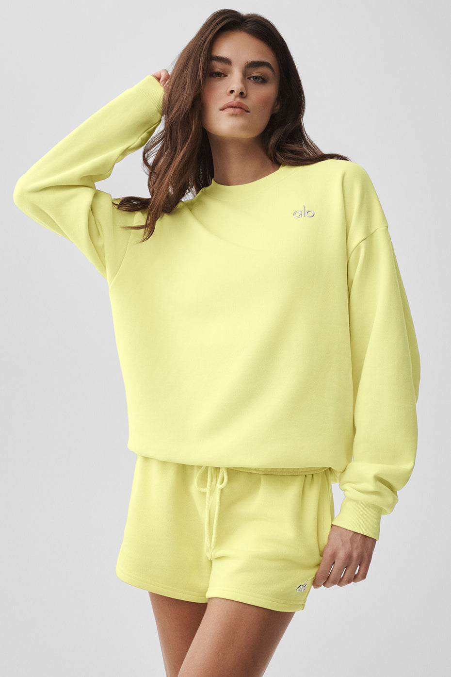 alo Accolade Crew Neck Pullover - Sunshine