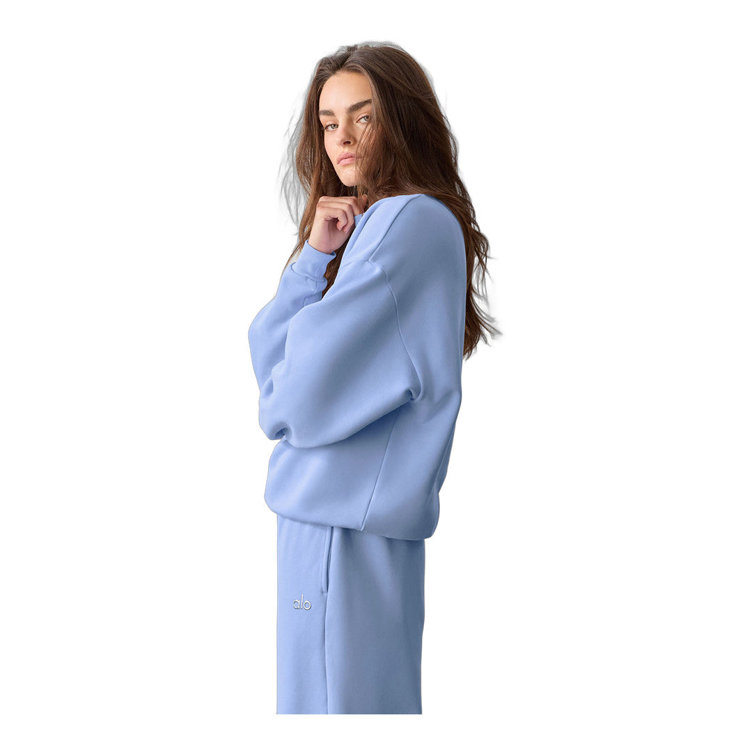 alo Accolade Crew Neck Pullover - Light Provence Blue