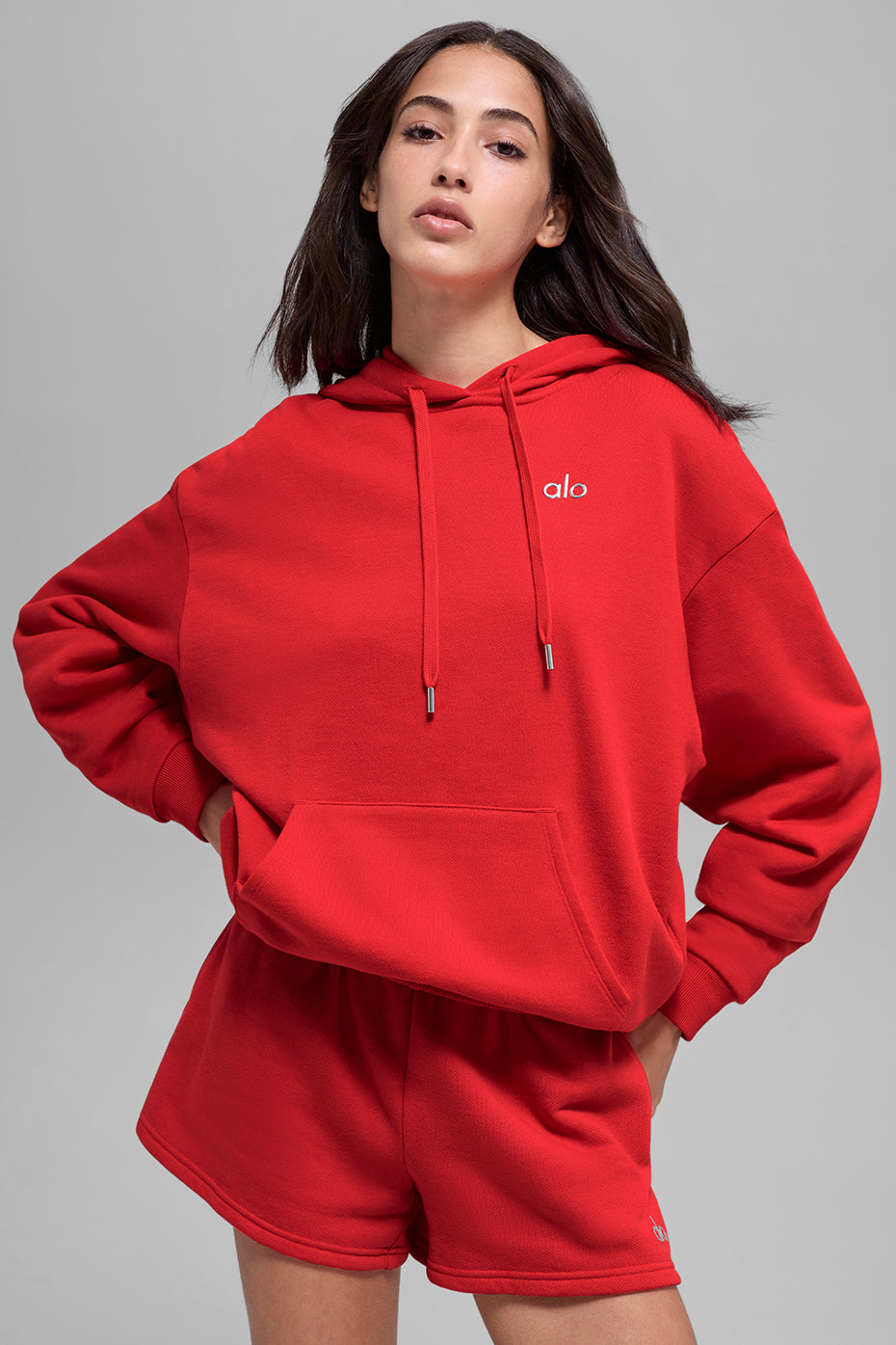 alo Accolade Hoodie - Bright Red