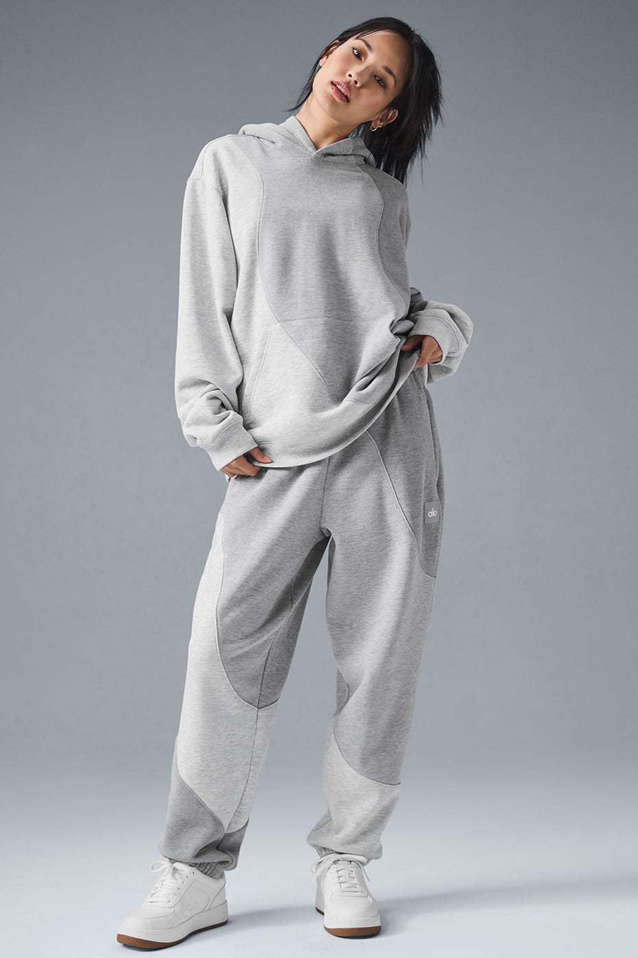 alo Make Waves Hoodie - Athletic Heather Grey Tonal