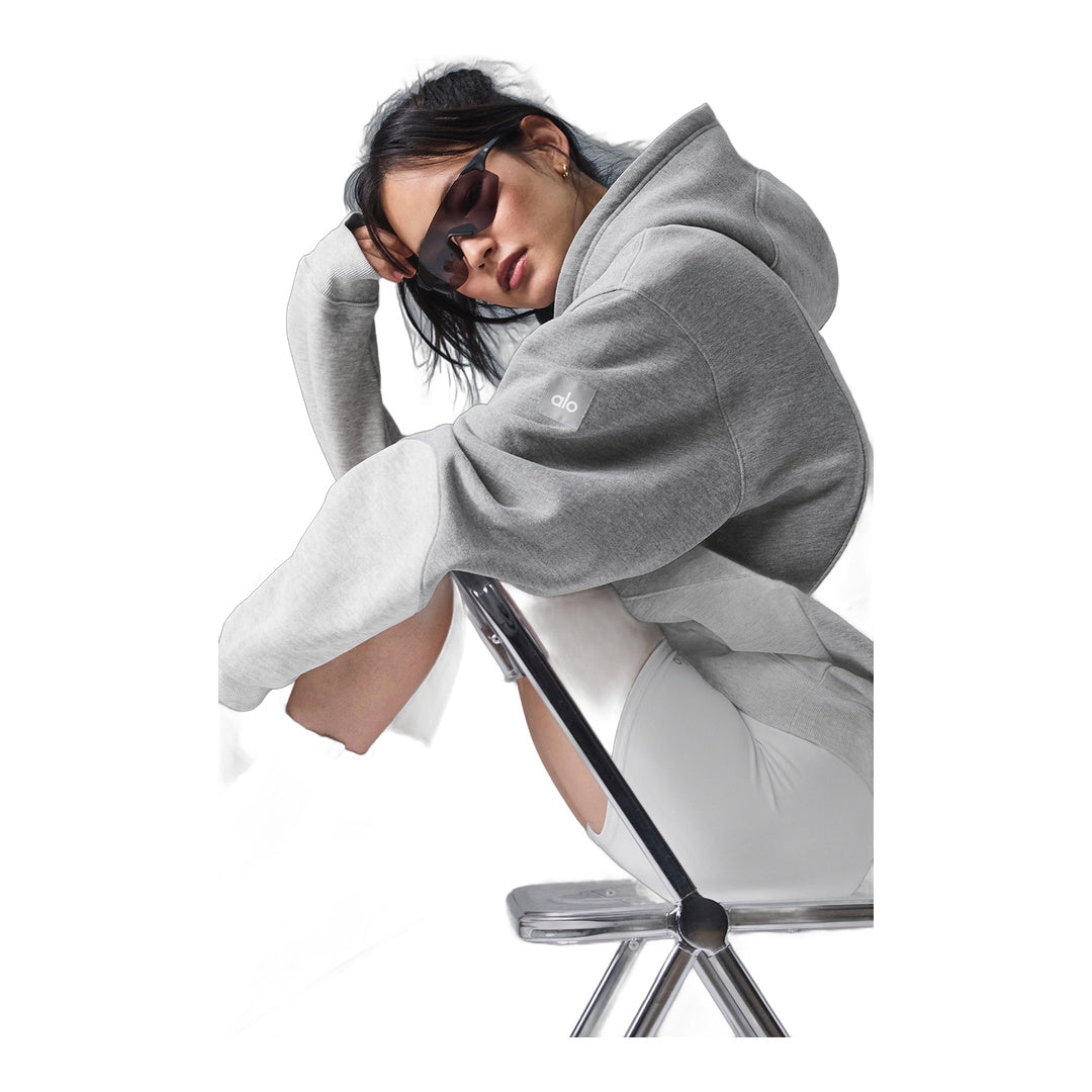 alo Make Waves Hoodie - Athletic Heather Grey Tonal