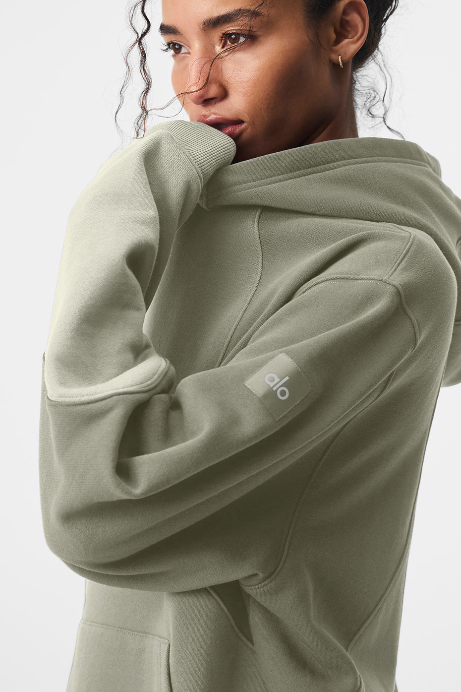 alo Make Waves Hoodie - Limestone Tonal