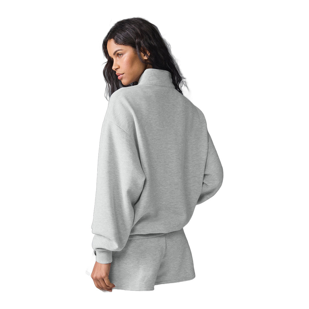 alo Accolade 1/4 Zip Pullover - Athletic Heather Grey