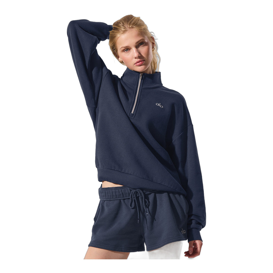alo Accolade 1/4 Zip Pullover - Navy