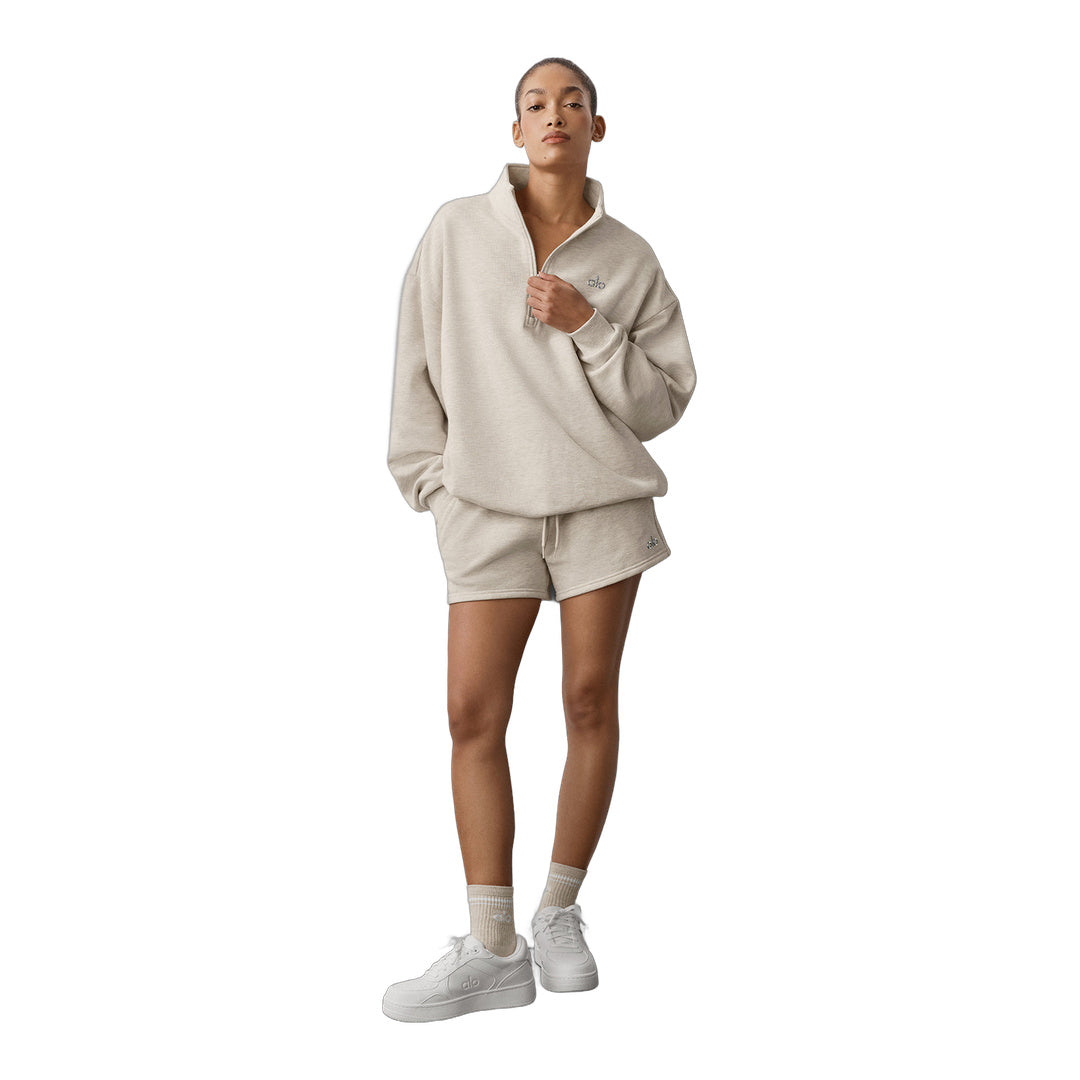 alo Accolade 1/4 Zip Pullover - Oatmeal Heather