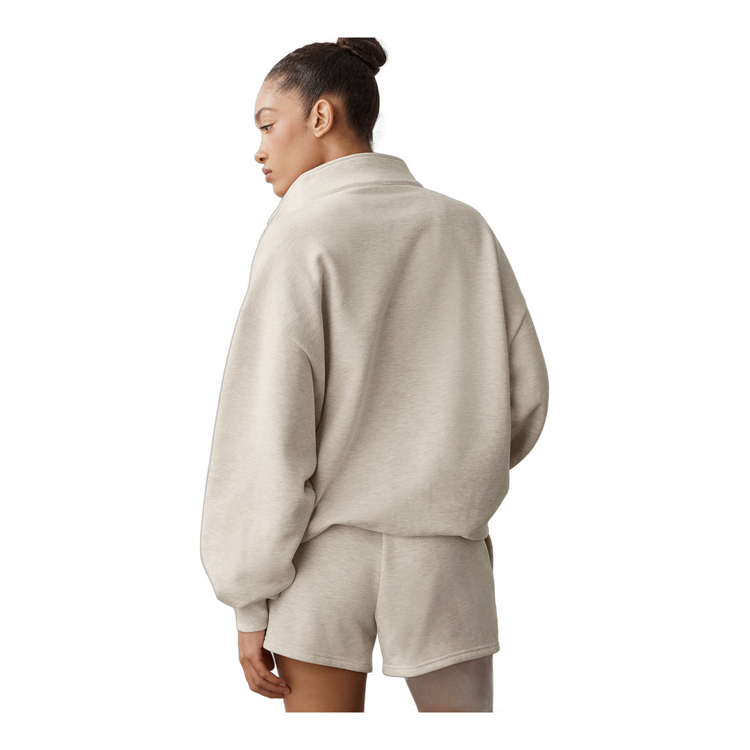 alo Accolade 1/4 Zip Pullover - Oatmeal Heather