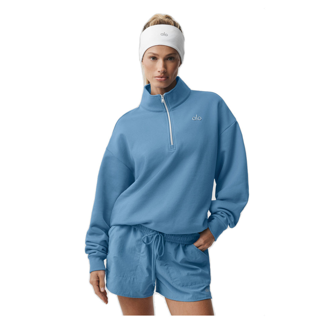 ALO Accolade 1/4 Zip Pullover - California Blue