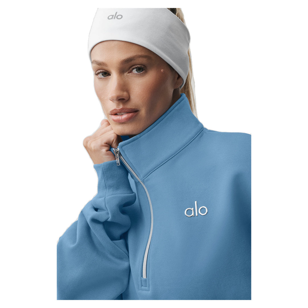 ALO Accolade 1/4 Zip Pullover - California Blue