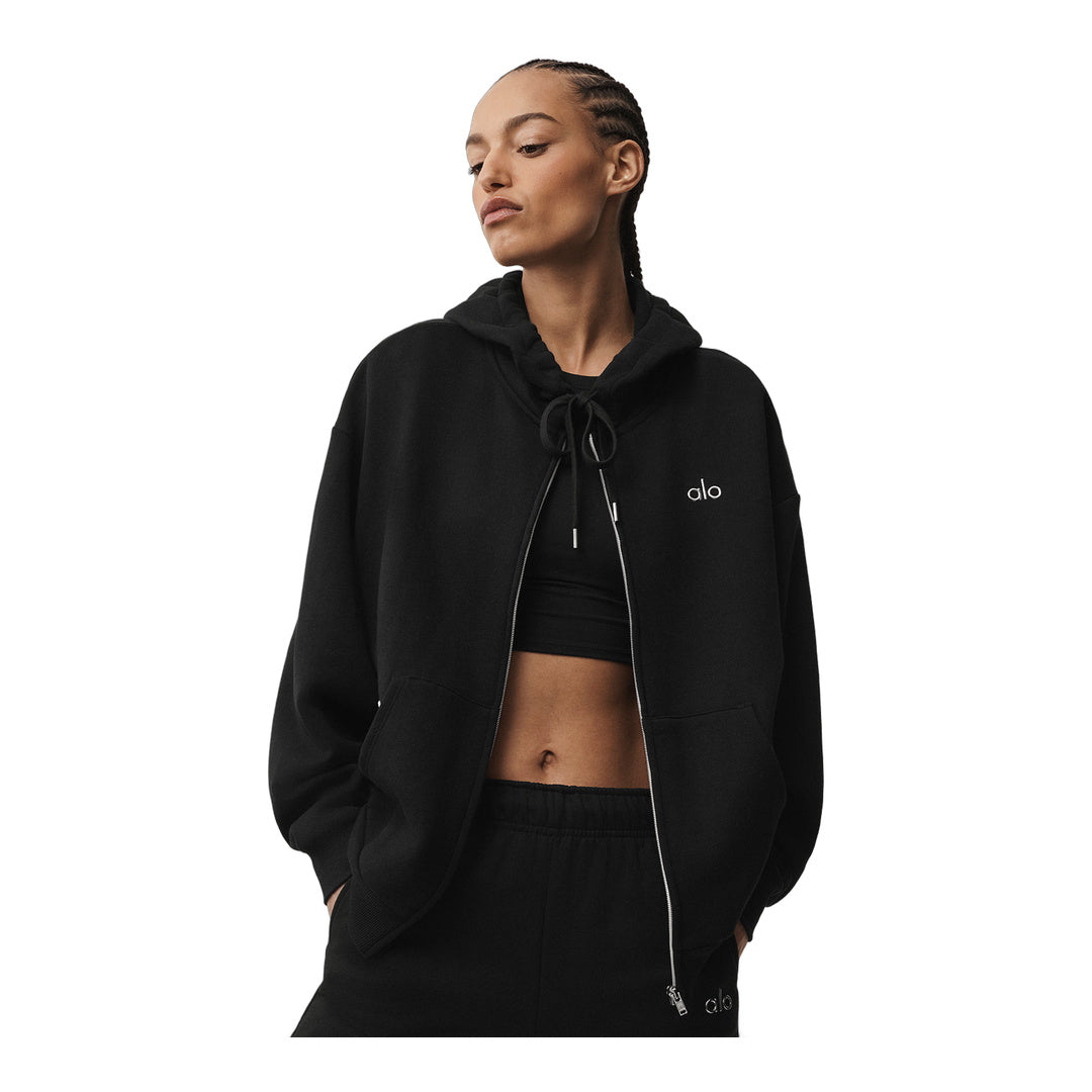 alo Accolade Full Zip Hoodie - Black