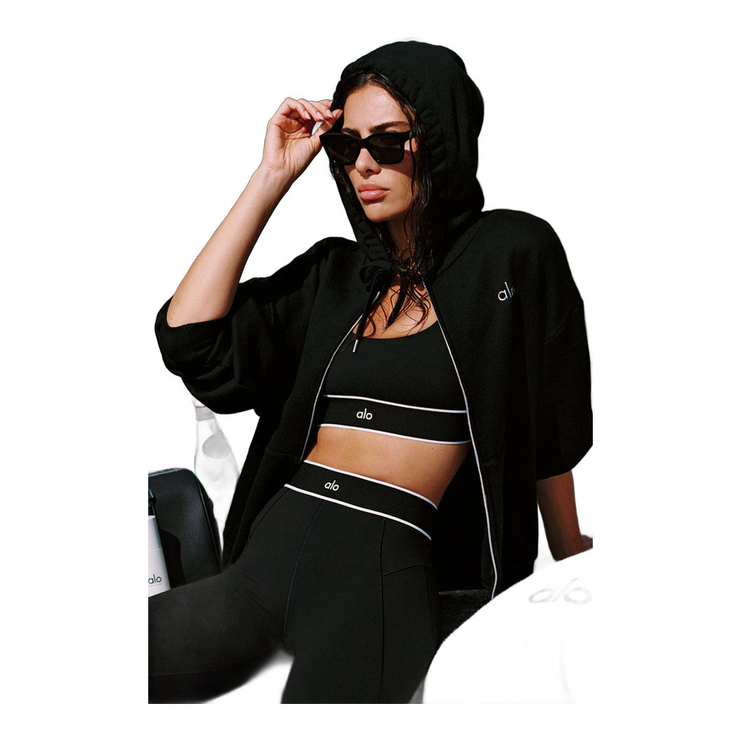 alo Accolade Full Zip Hoodie - Black