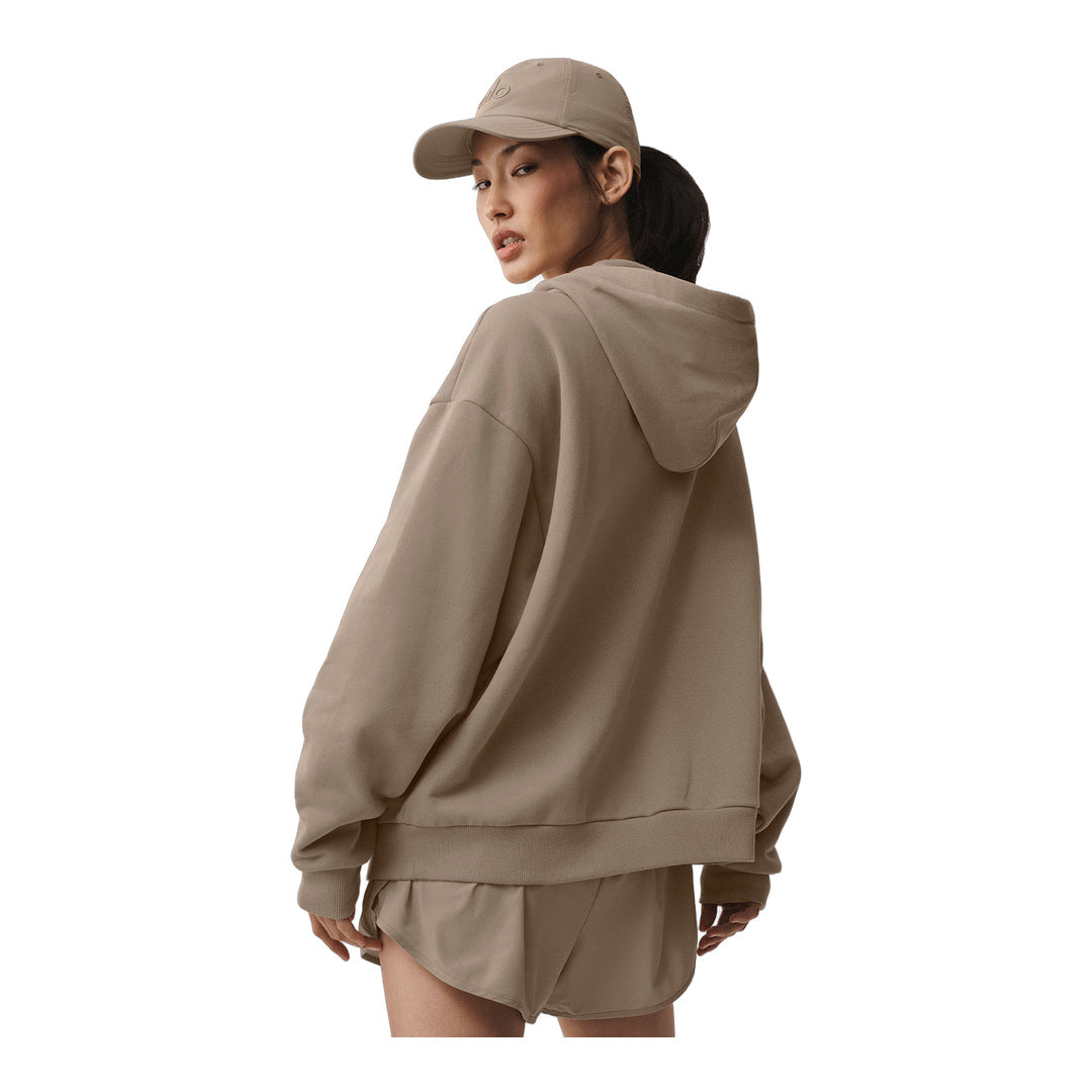 alo Accolade Full Zip Hoodie - Gravel