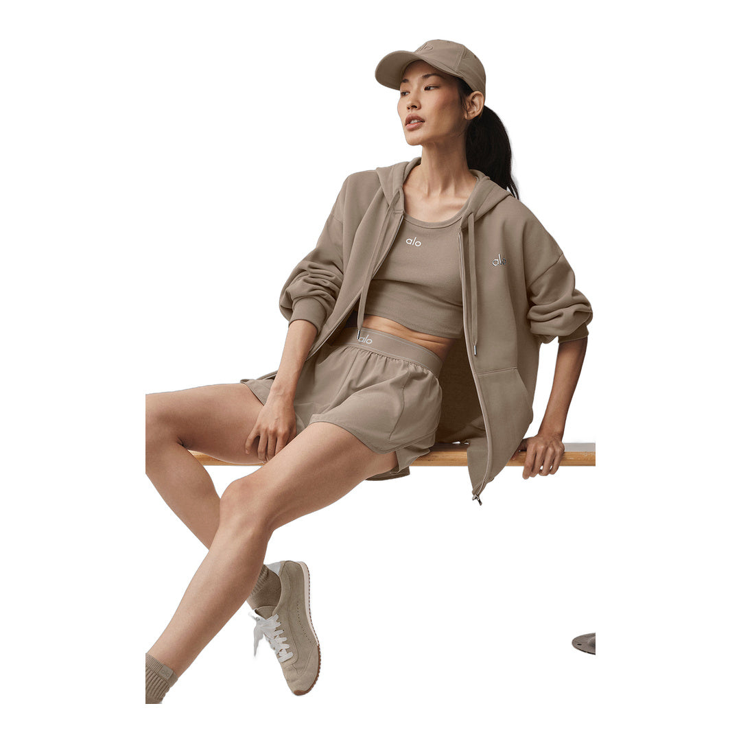 alo Accolade Full Zip Hoodie - Gravel