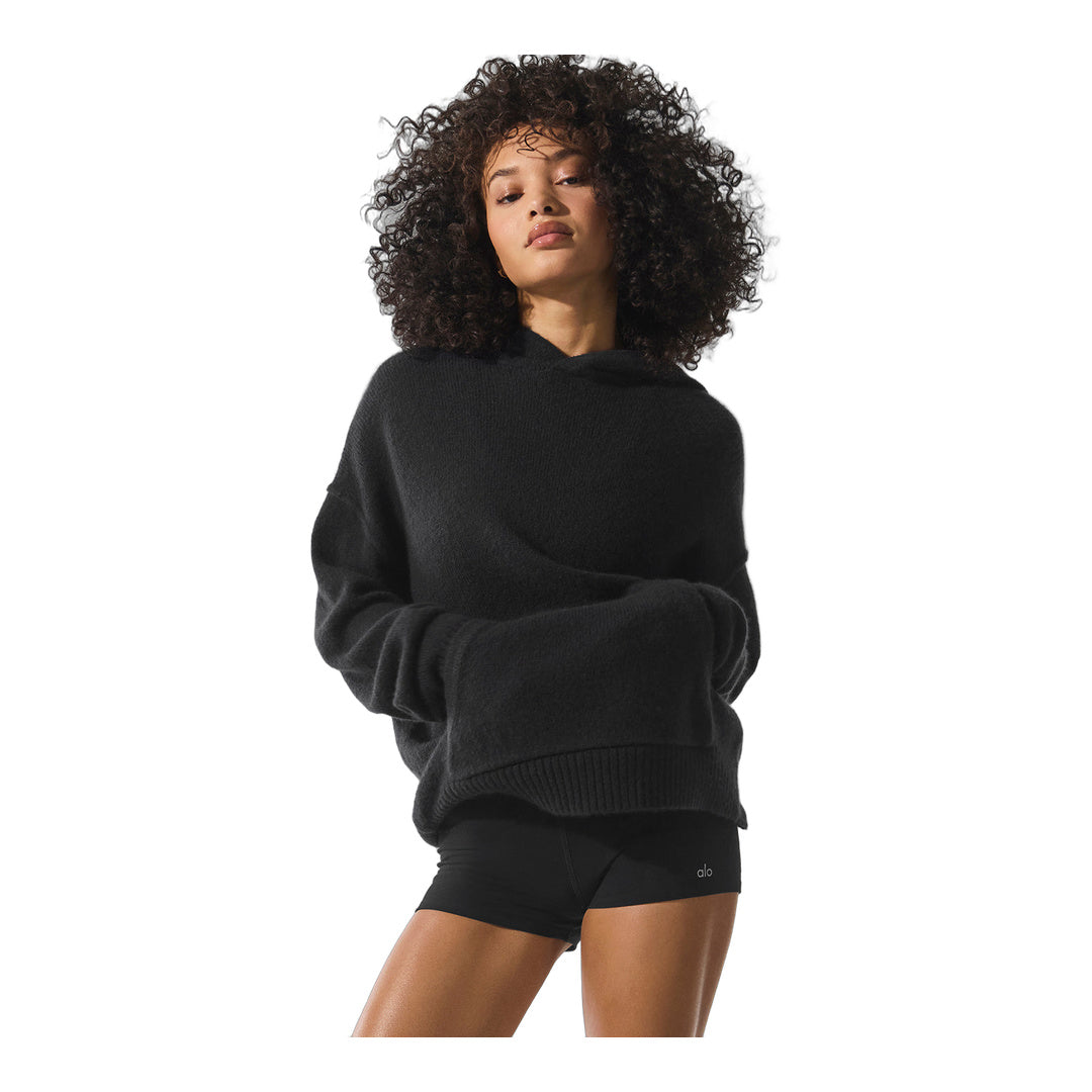 alo Wool Cashmere New Class Hoodie - Black