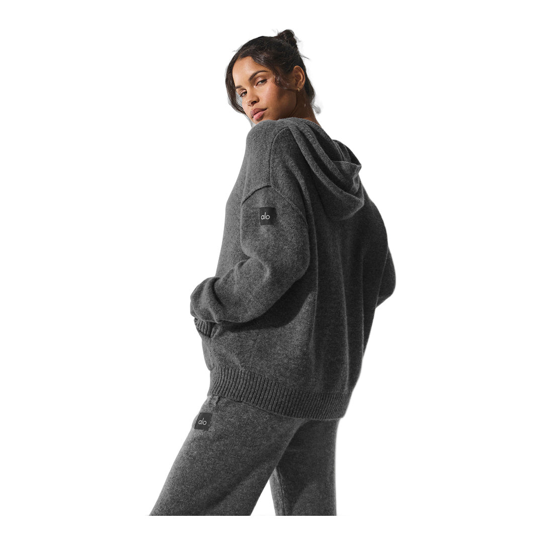 alo Wool Cashmere New Class Hoodie - Platinum Grey