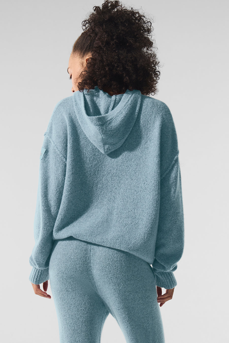 alo Wool Cashmere New Class Hoodie - Celestial Blue Granite Heather