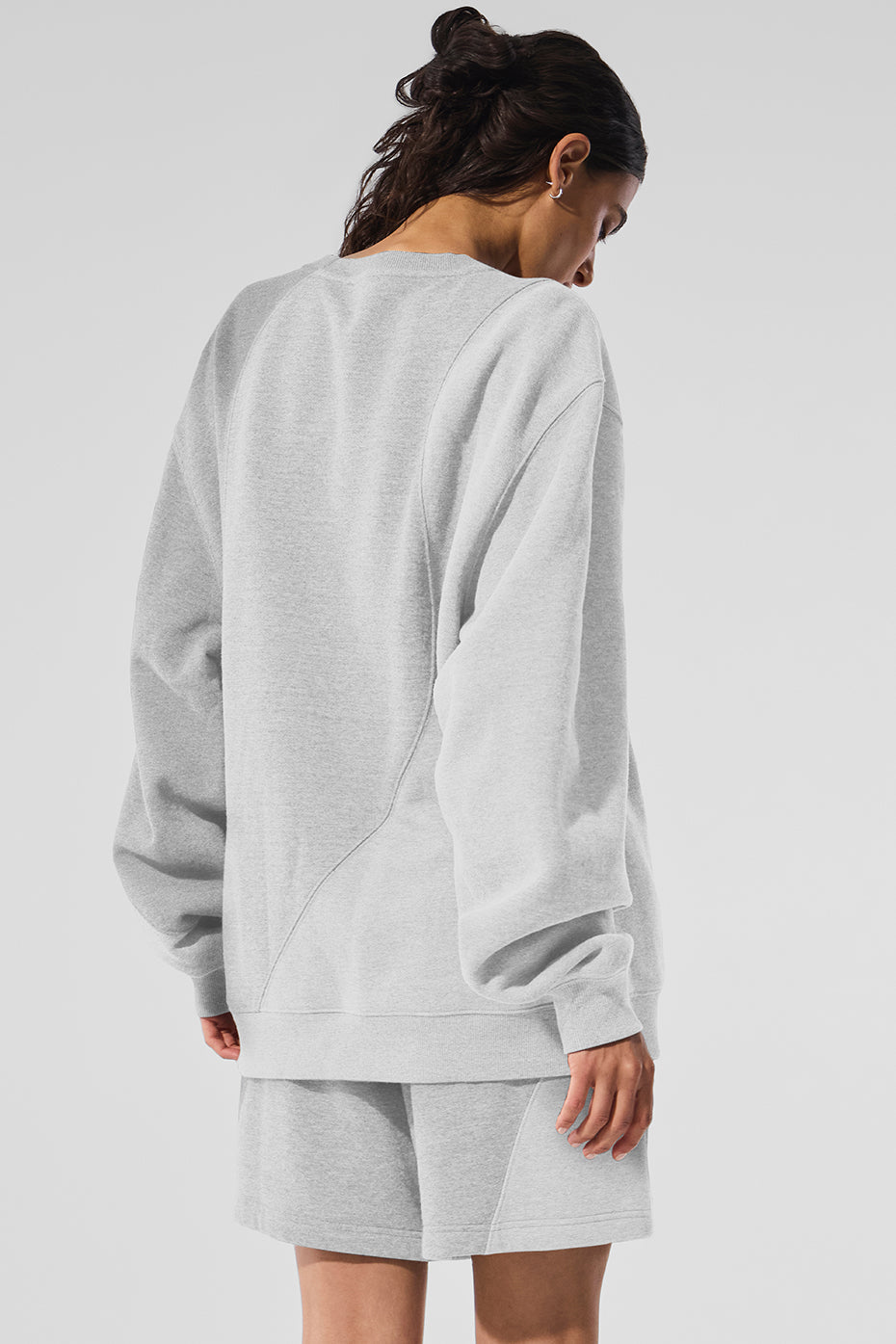 alo Make Waves Crew Neck Pullover - Athletic Heather Grey Tonal