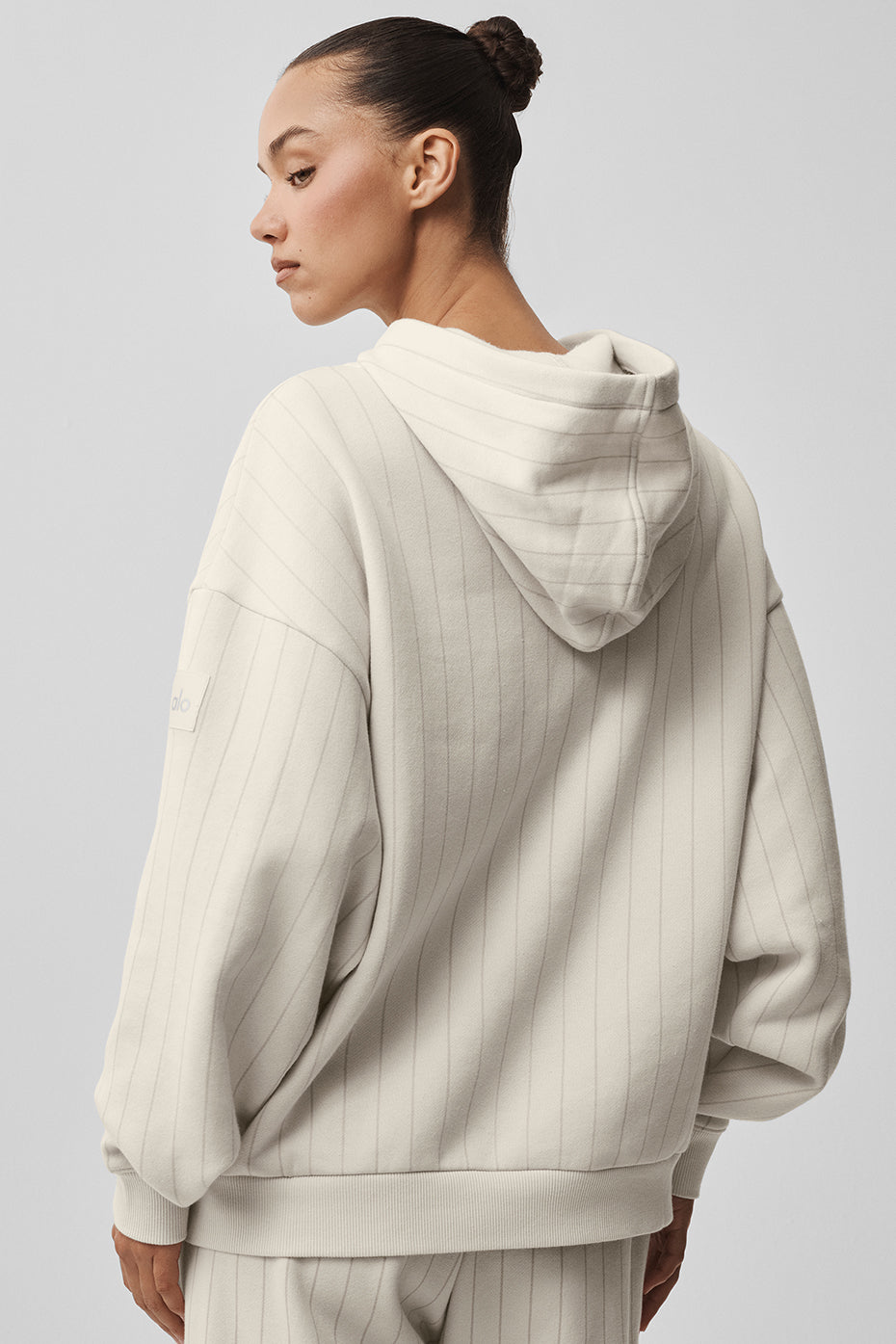 alo Pinstripe Hoodie - Bone Pinstripe