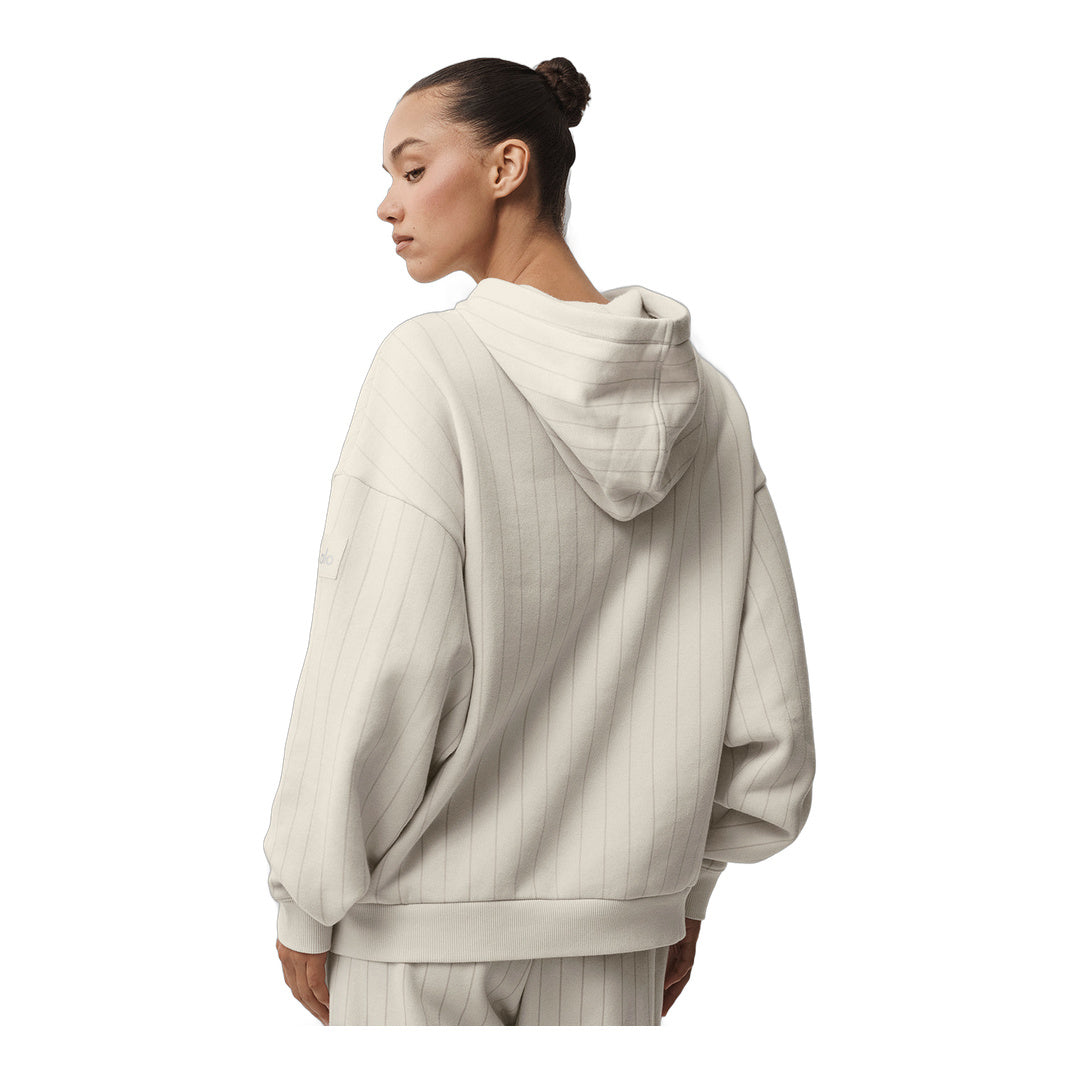 alo Pinstripe Hoodie - Bone Pinstripe
