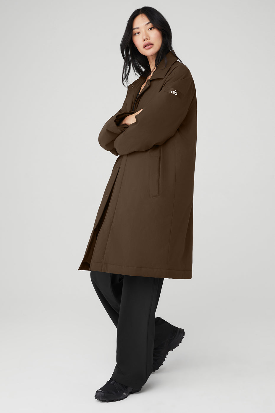 alo Signature Overcoat - Espresso