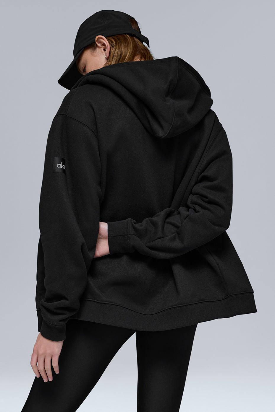 alo Renown Heavy Weight Full Zip Hoodie - Black