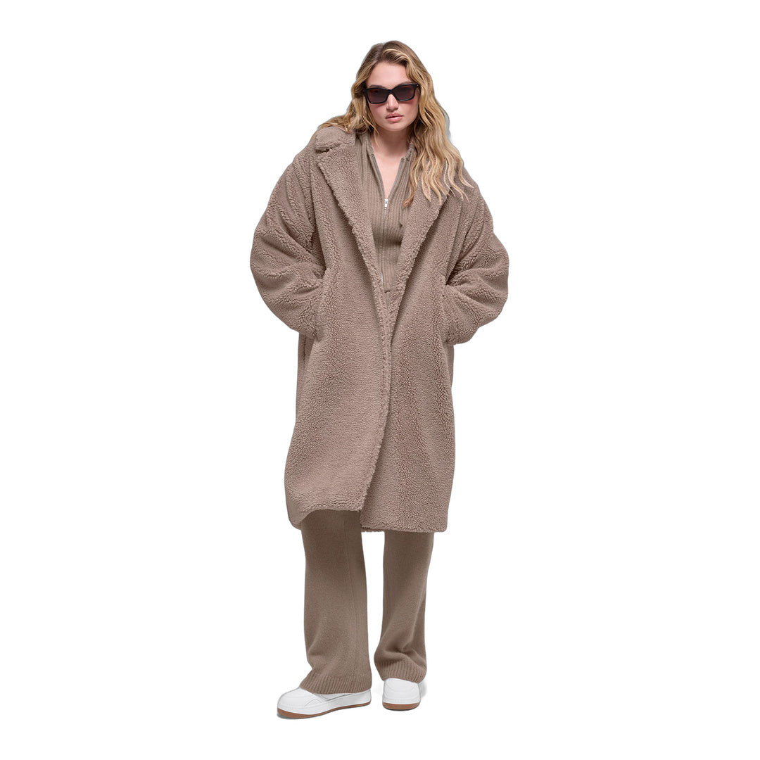 alo Oversized Sherpa Trench - Chai Latte