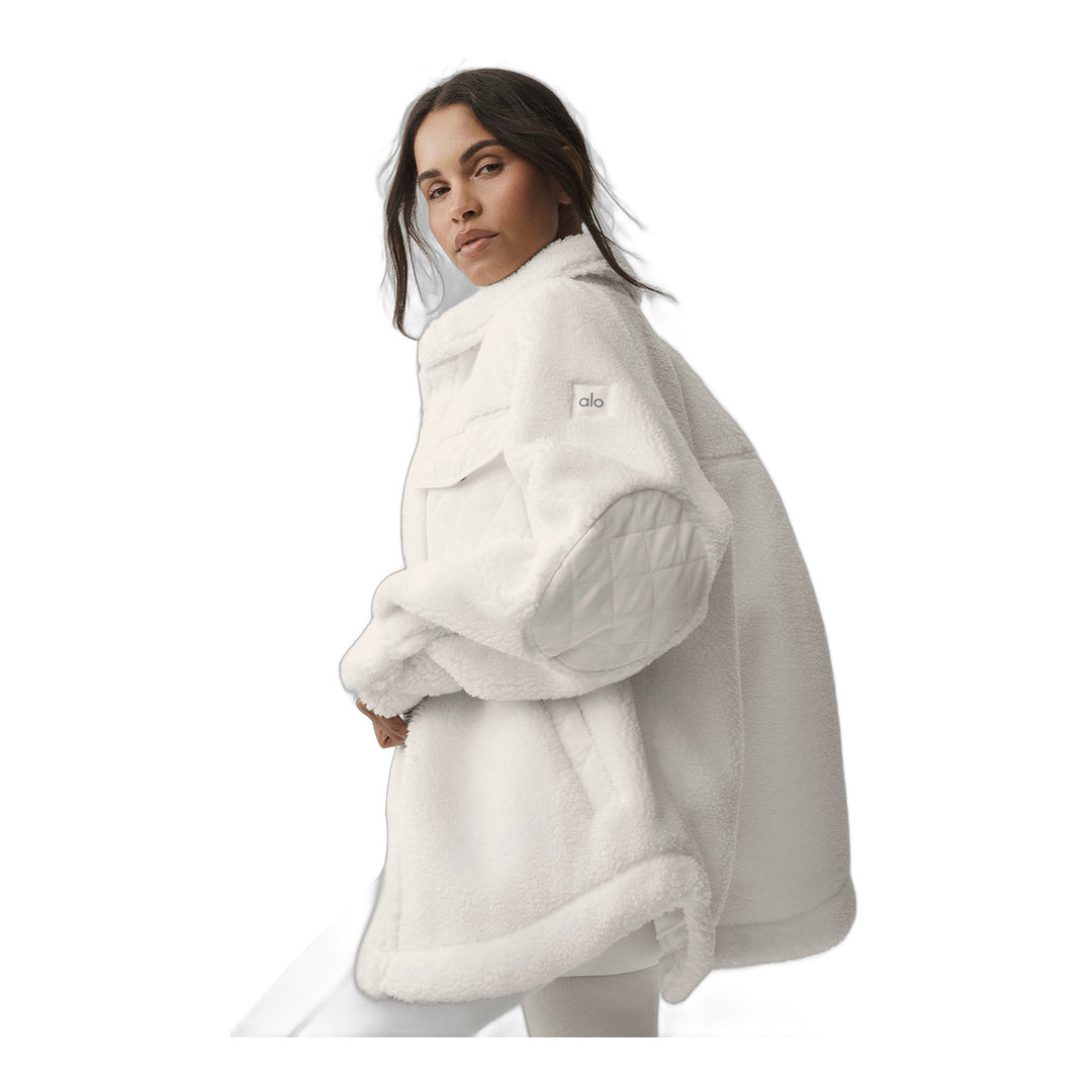 alo Sherpa Edge Shacket - Ivory