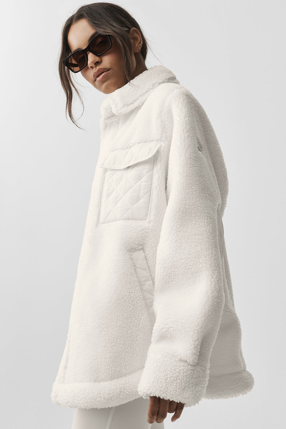 alo Sherpa Edge Shacket - Ivory