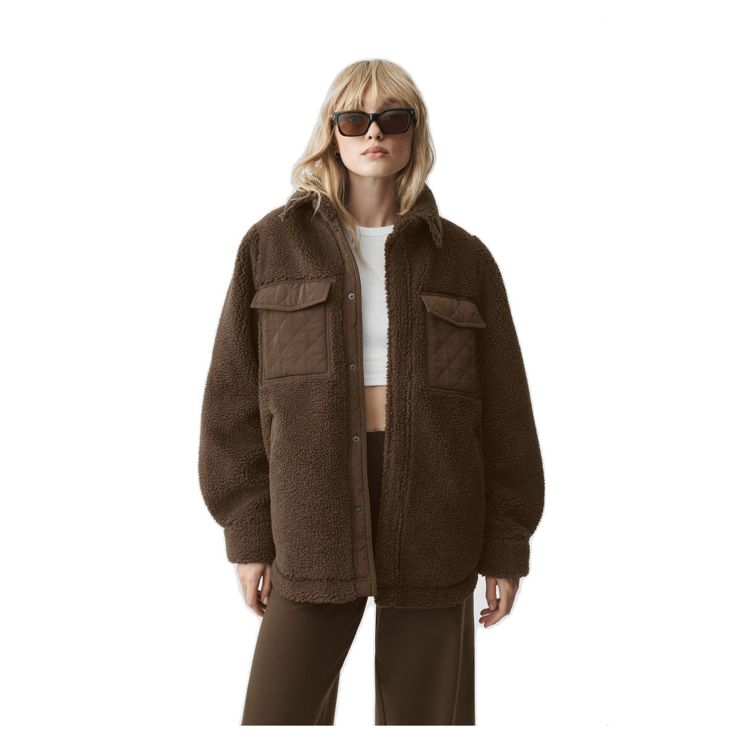 ALO Sherpa Edge Shacket - Espresso