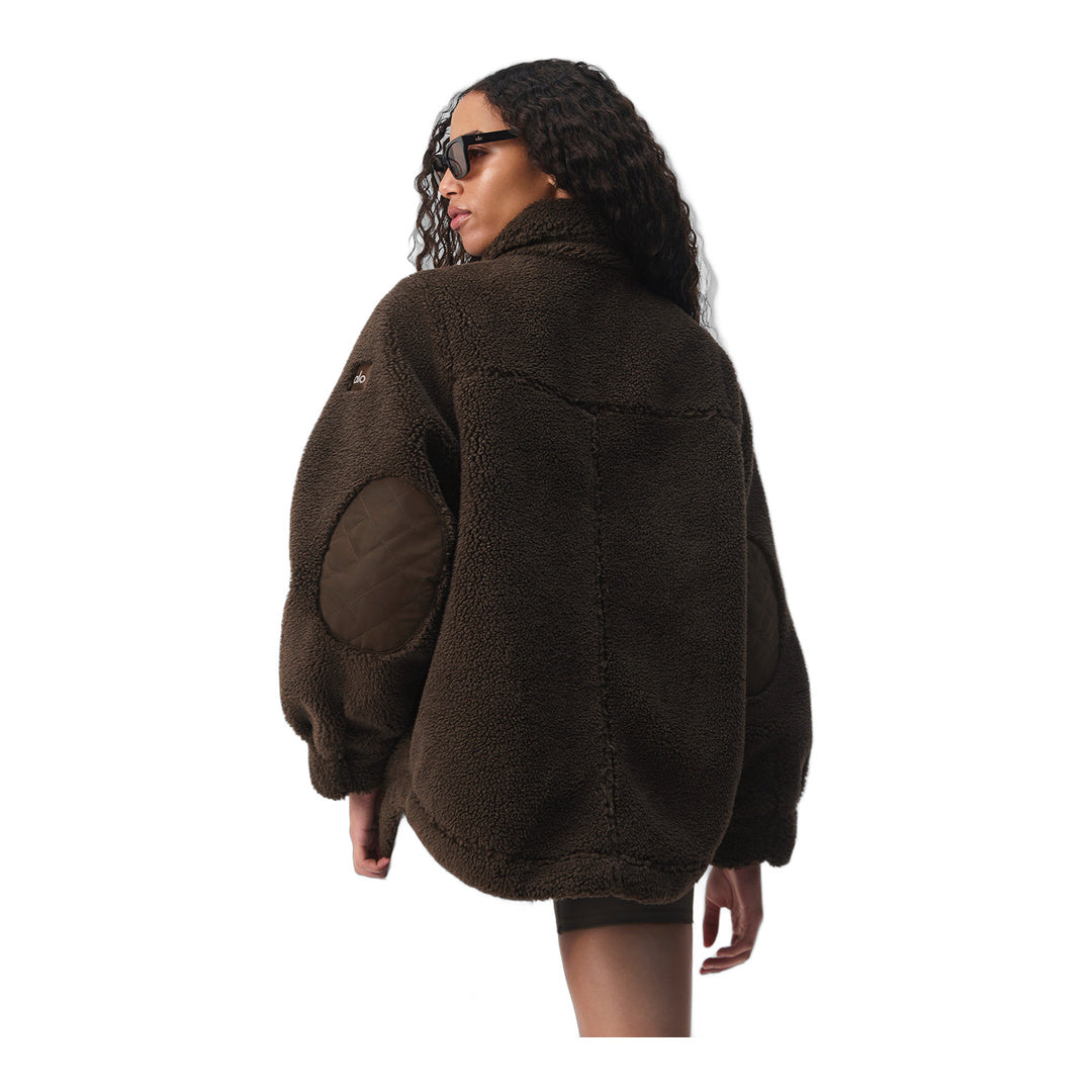 alo Sherpa Edge Shacket - Espresso