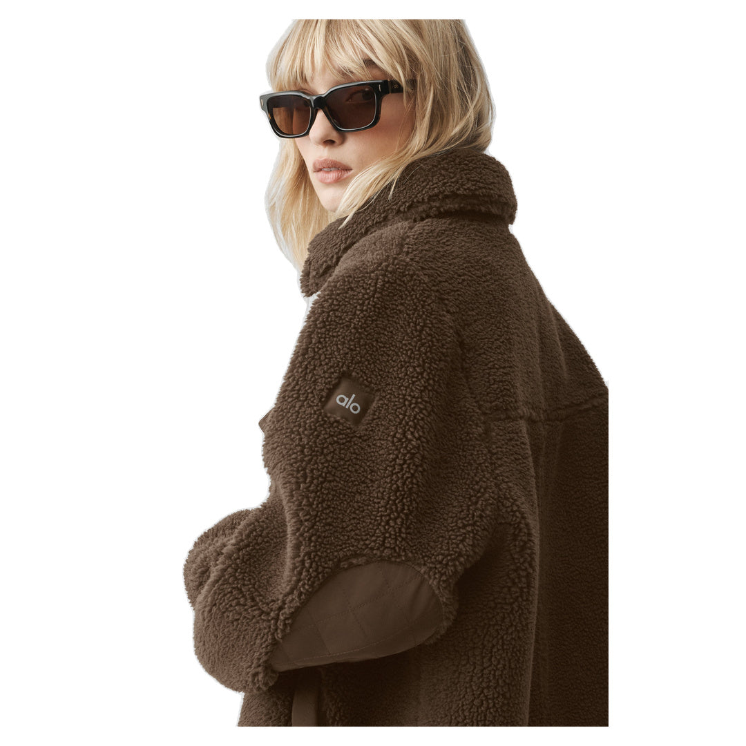 ALO Sherpa Edge Shacket - Espresso