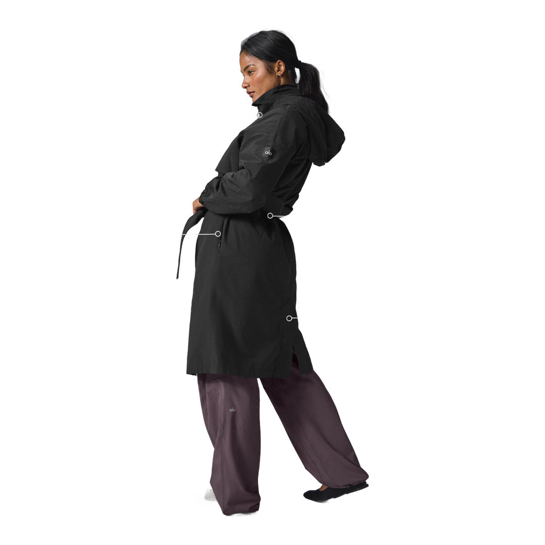 alo Crinkle On The Move Trench - Black