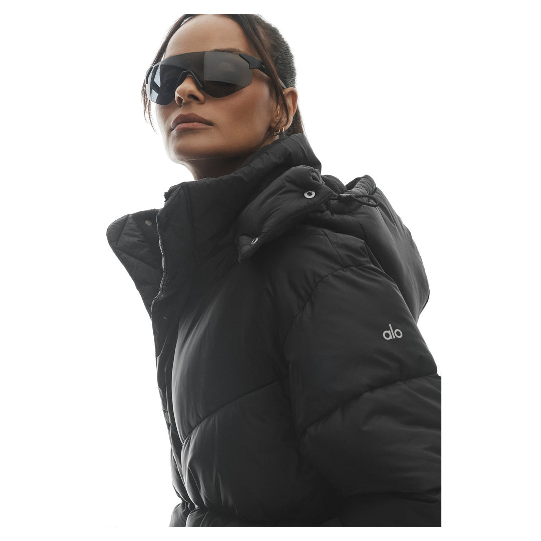 ALO Gold Rush Puffer Trench - Black