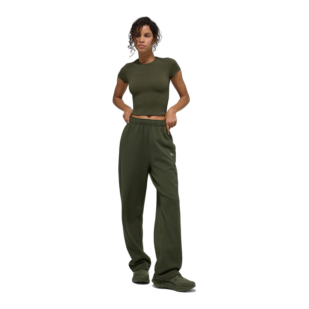 alo Accolade Straight Leg Sweatpant - Green Olive