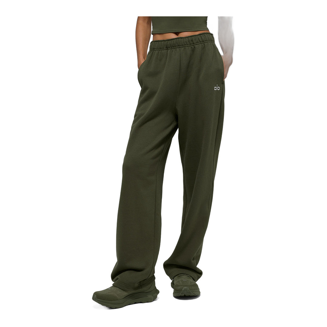 alo Accolade Straight Leg Sweatpant - Green Olive