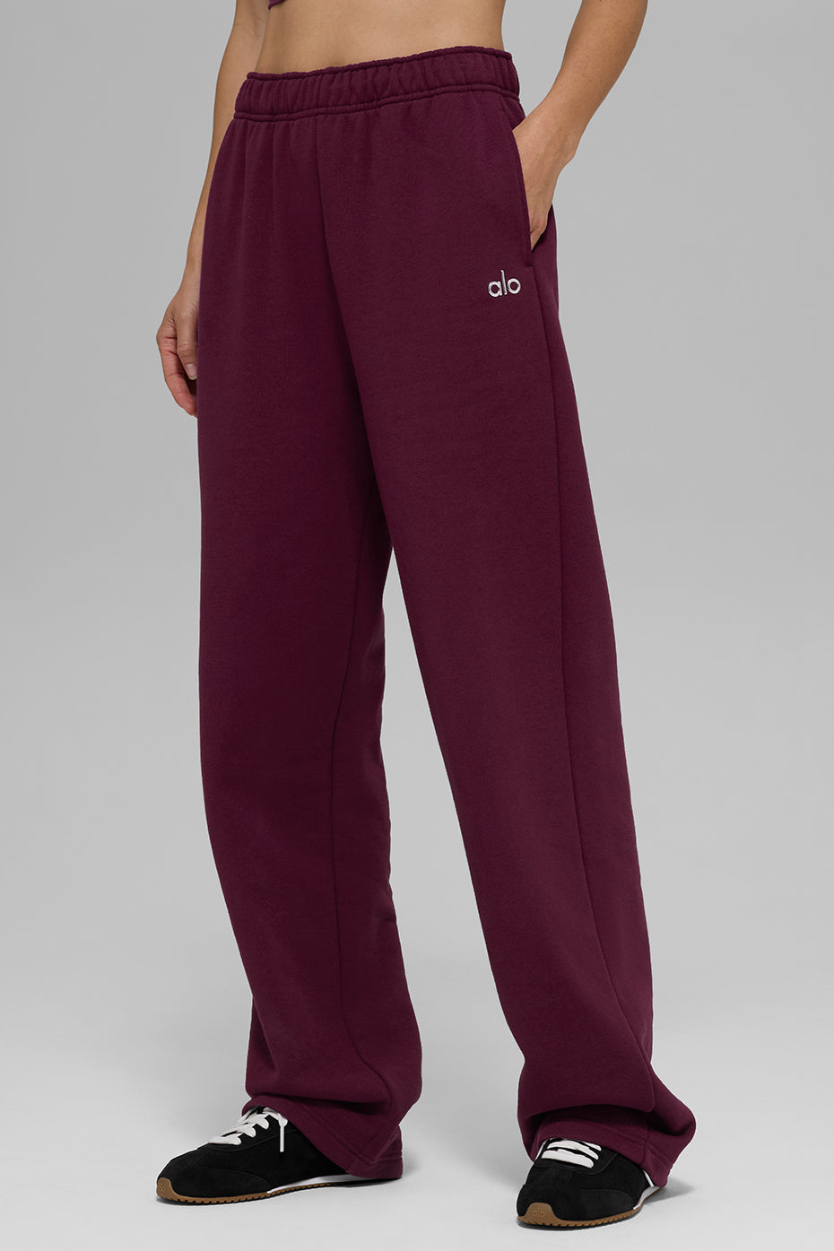 alo Accolade Straight Leg Sweatpant - Burgundy