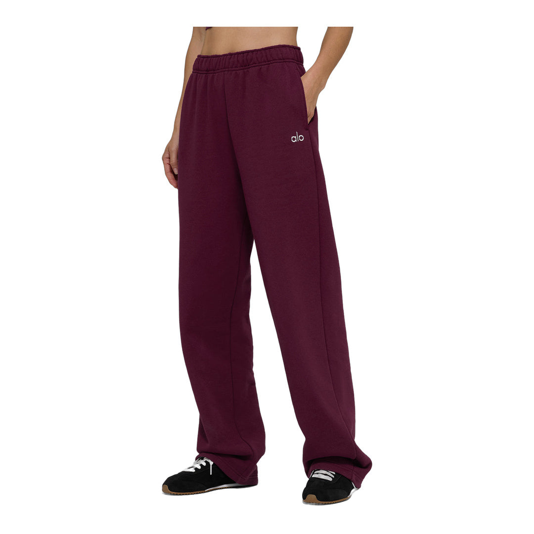 alo Accolade Straight Leg Sweatpant - Burgundy