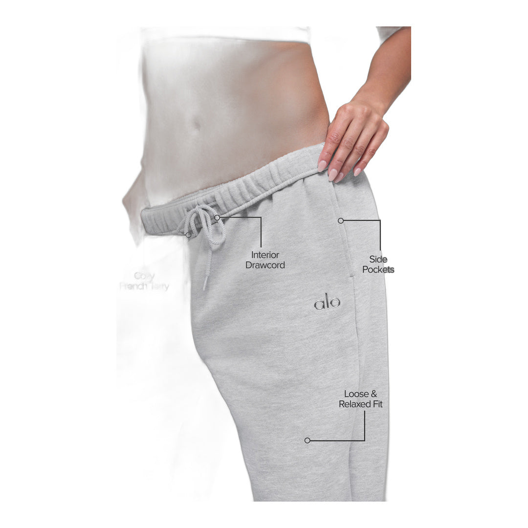 alo Accolade Straight Leg Sweatpant - Athletic Heather Grey
