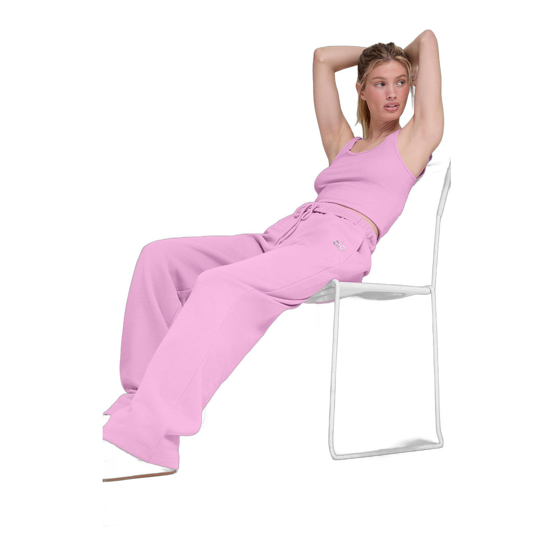 alo Accolade Straight Leg Sweatpant - Candy Heart Pink