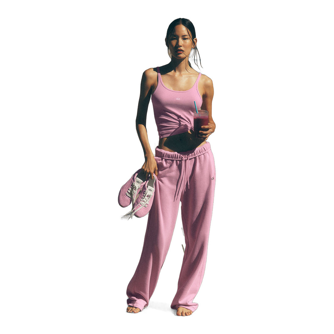alo Accolade Straight Leg Sweatpant - Candy Heart Pink