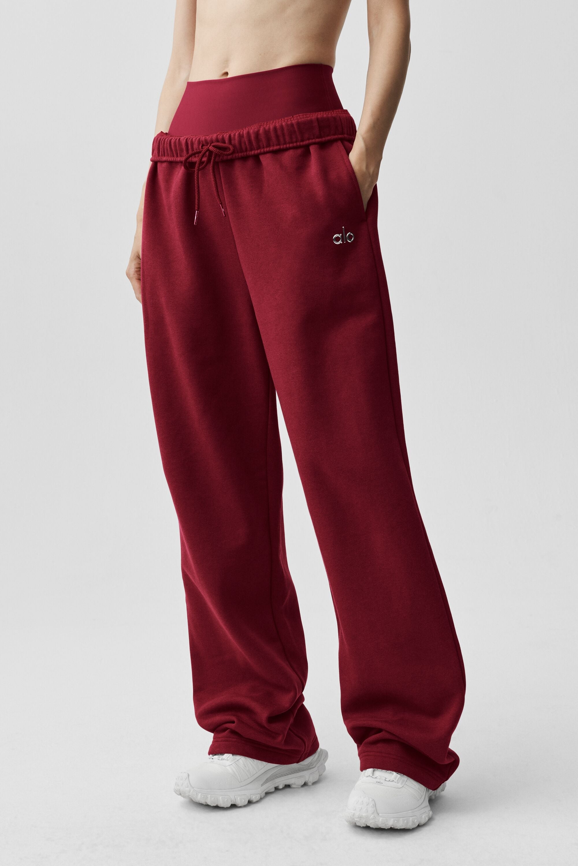 alo Accolade Straight Leg Sweatpant - Summer Romance Red