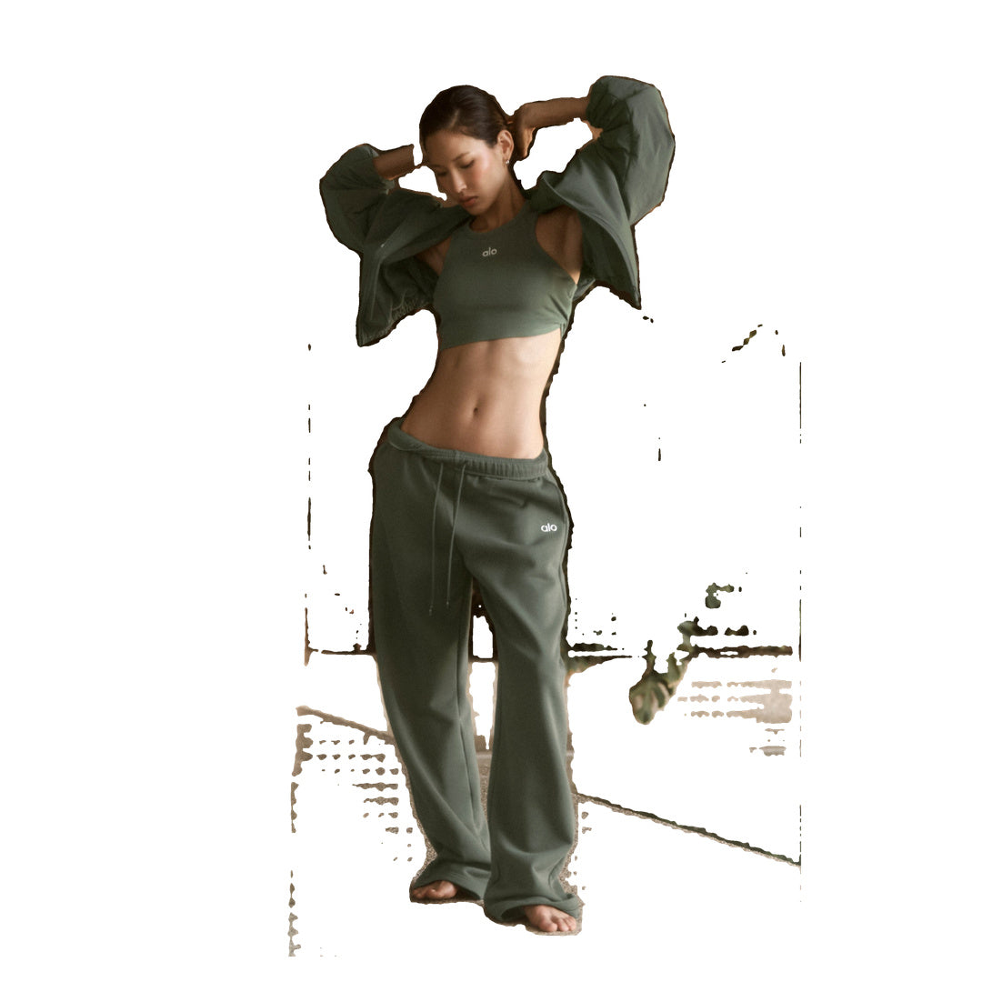 ALO Accolade Straight Leg Sweatpant - Bamboo Green